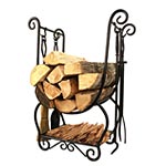 View: Wood Holders with Fireplace Tools