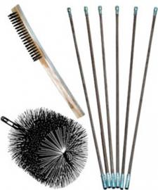 chimney brush and rods, chimney cleaning kit