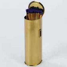 Fireplace Match Holder Solid Brass - 12\ High