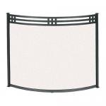 View: Bowed Portfolio 39" W x 31" H Fireplace Screen Pilgrim 18443 