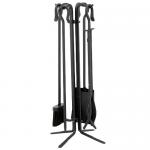 View: Black Fireplace Tool Set Uniflame T18070bk