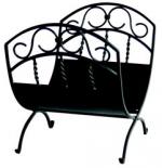 View: Black Wrought Iron Log Holder Uniflame w-1035