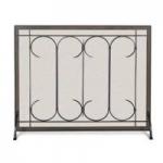 View: Iron Gate Burnished Black Fireplace Screen Pilgrim 18289 