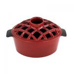 View: Woodstove Steamer - 2.2 Quart Red Enamel 