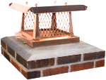 View: 9" x 9" Copper Chimney Cap - CPSB9x9 