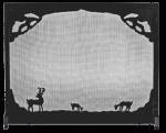 View: Black Deer Scene Fireplace Screen 44" Wide x 33" High