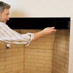 View: 4" Black Fireplace Smoke Guard - HY-C FSG-BLK 