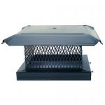 View: 8 x 8" HomeSaver Pro Black Galvanized Chimney Cap - 14701