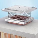 View: 8 x 8" HomeSaver Pro Stainless Steel Chimney Cap - 14601