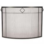 View: Diamond Curved Fireplace Screen