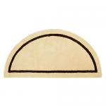 View: 44" Wide Half Mesa Tan Round Wool Hearth Rug H-10