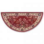 View: 44" Wide Burgandy Half Round Wool Hearth Rug H-25 