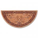 View: 56" Wide Beige Half Round Wool Hearth Rug H-34 