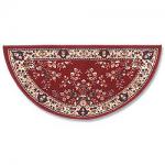 View: 56" Wide Burgandy Half Round Wool Hearth Rug H-35 