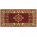 View: 44" Wide Vermillion Rectangle Wool Hearth Rug H-600 