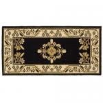 View: 44" Wide Black Rectangle Wool Hearth Rug H-602