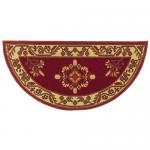 View: 44" Wide Vermillion Half Round Wool Hearth Rug H-603 