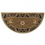 View: 44" Wide Cocoa Half Round Wool Hearth Rug H-604 