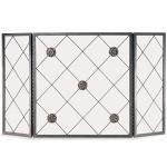 View: Rosettes Brushed Bronze Fireplace Screen Pilgrim 19213