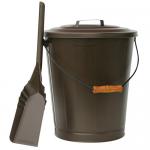 View: Bronze Fireplace Ash Bucket and Shovel Set Uniflame c-1726b