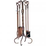 View: Antique Copper Fireplace Tools Uniflame f-1311