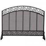 View: Fireplace Screen - Black 44" Wide x 34" High Uniflame s-1324 