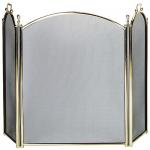 View: Polished Brass Fireplace Screen - 54" Wide x 34" High 