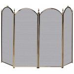View: Polished Brass Fireplace Screen - 52" Wide x 32" High 