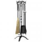 View: Black Fireplace Tool Set Uniflame T58650BK