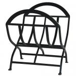 View: Black Wrought Iron Log Holder Uniflame w-1038