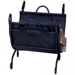 View: Black Log Holder With Canvas Carrier Uniflame w-1125